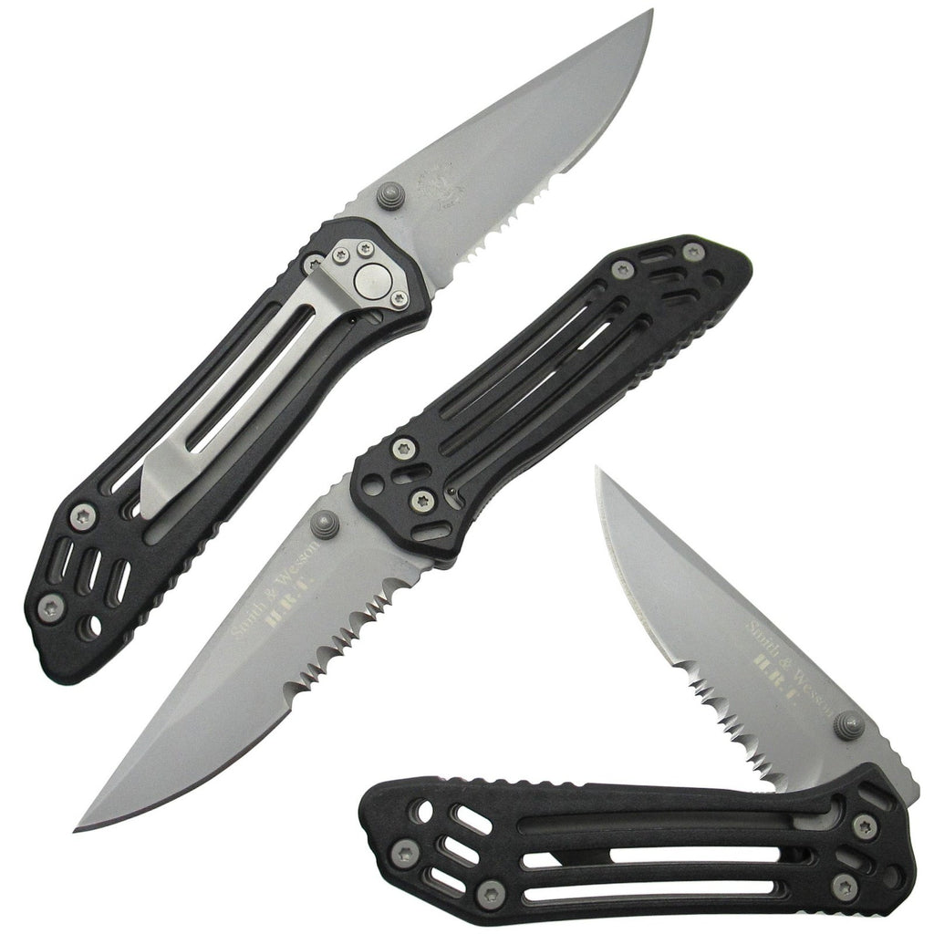 Smith Wesson HRTFS Tactical Folding Knife, Serrated