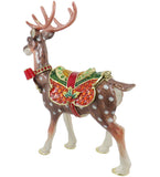Reindeer Jeweled Trinket Box with Austrian Crystals, Large