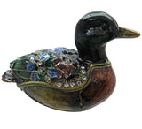 Mallard Duck Jeweled Trinket Box with Austrian Crystals #2