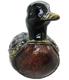 Mallard Duck Jeweled Trinket Box with Austrian Crystals #2