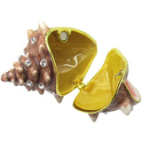 Conch Shell Jeweled Trinket Box Austrian Crystals,