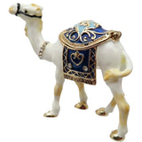 Camel Jeweled Trinket Box Austrian Crystals, White