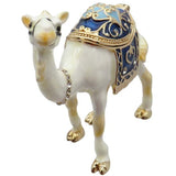 Camel Jeweled Trinket Box Austrian Crystals, White