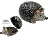 Hedgehog Jeweled Trinket Box Austrian Crystals