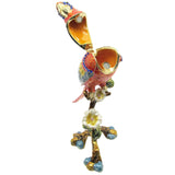 Macaw Jeweled Trinket Box Austrian Crystals