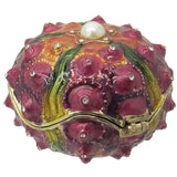 Sea Urchin Jeweled Trinket Box Austrian Crystals, Purple