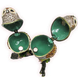 Owl Pair Jeweled Trinket Box Austrian Crystals