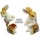 Bunny Rabbit Jeweled Trinket Box SWAROVSKI Crystals