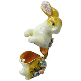Bunny Rabbit Jeweled Trinket Box SWAROVSKI Crystals
