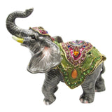 Circus Elephant Jeweled Trinket Box Austrian Crystals
