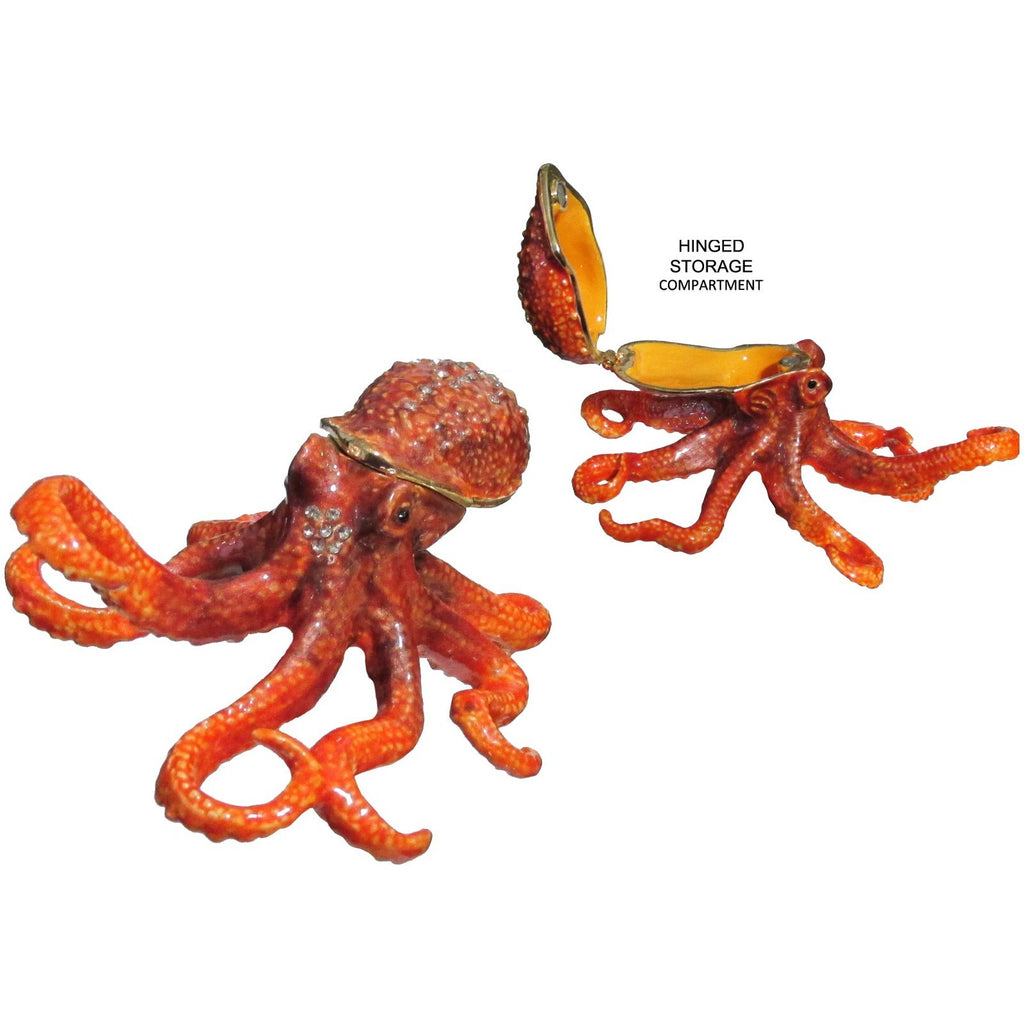 Octopus Jeweled Trinket Box Austrian Crystals