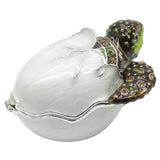 Sea Turtle, Hatching, Jeweled Trinket Box Austrian Crystals