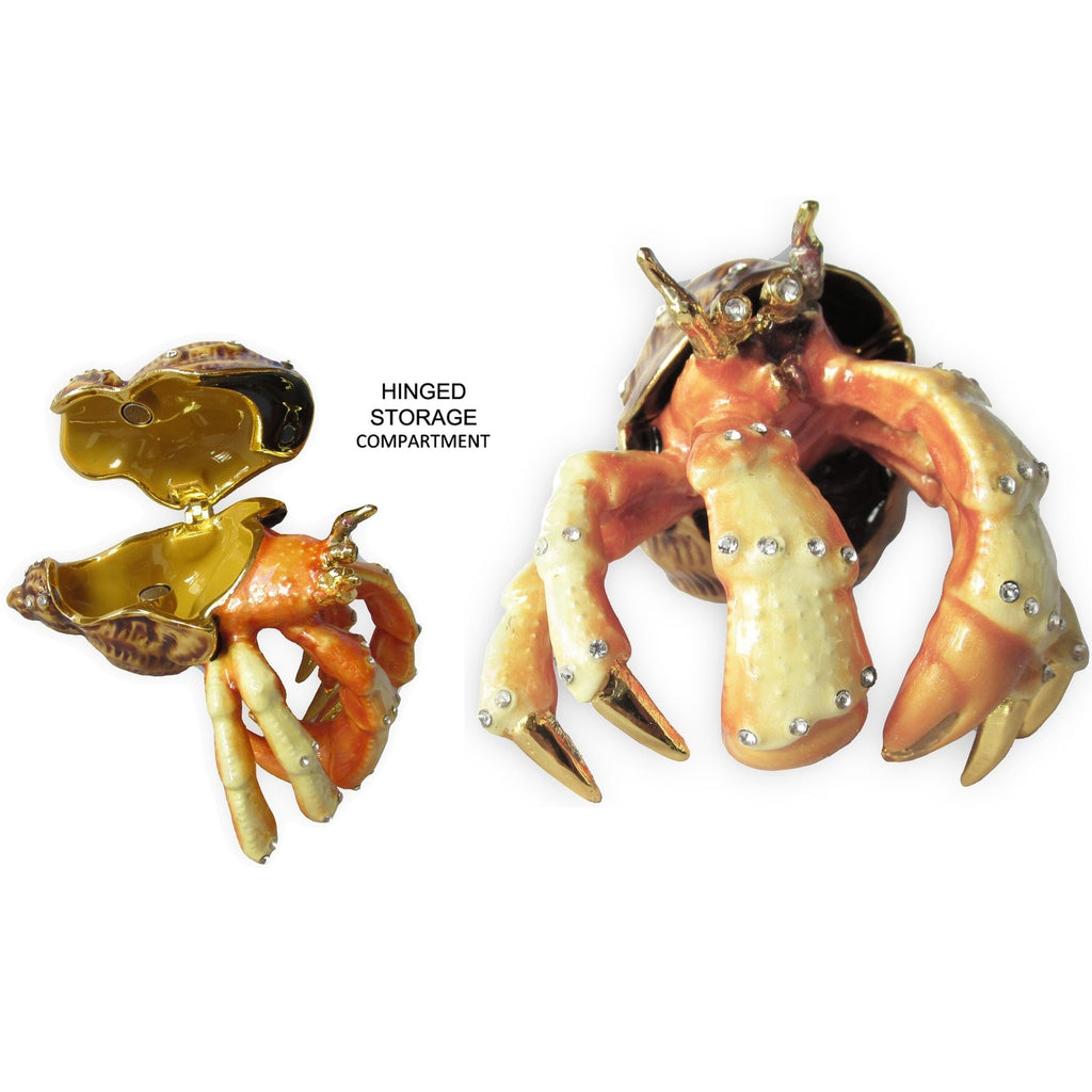 Hermit Crab Jeweled Trinket Box Austrian Crystals