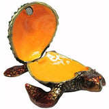 Sea Turtle Jeweled Trinket Box Austrian Crystals,
