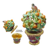 Partridge Pear Tree, Jeweled Trinket Box Austrian Crystals