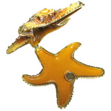 Starfish Jeweled Trinket Box Austrian Crystals,