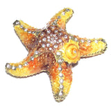 Starfish Jeweled Trinket Box Austrian Crystals,
