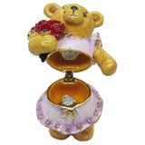 Teddy Bear Jeweled Trinket Box Austrian Crystals