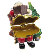 Santa's List Jeweled Trinket Box Austrian Crystals