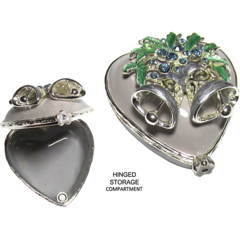 Mini Heart Jeweled Trinket Box Austrian Crystals