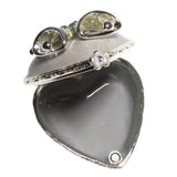 Mini Heart Jeweled Trinket Box Austrian Crystals
