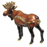 Moose Jeweled Trinket Box Austrian Crystals