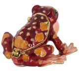 Bullfrog Jeweled Trinket Box with Austrian Crystals