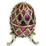 Egg Jeweled Trinket Box, Austrian Crystals, Burgundy