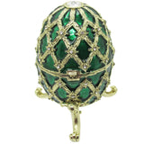 Egg Jeweled Trinket Box, Austrian Crystals, Green