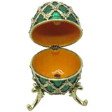 Egg Jeweled Trinket Box, Austrian Crystals, Green