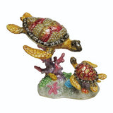Sea Turtle Baby Jeweled Trinket Box Austrian Crystals