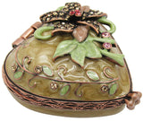 Mini Heart Jeweled Trinket Box Austrian Crystals,