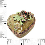 Mini Heart Jeweled Trinket Box Austrian Crystals,