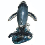 Humpback Whale Jeweled Trinket Box Austrian Crystals