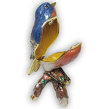 Bluebird Jeweled Trinket Box Austrian Crystals