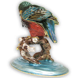 Kingfisher Jeweled Trinket Box Austrian Crystals