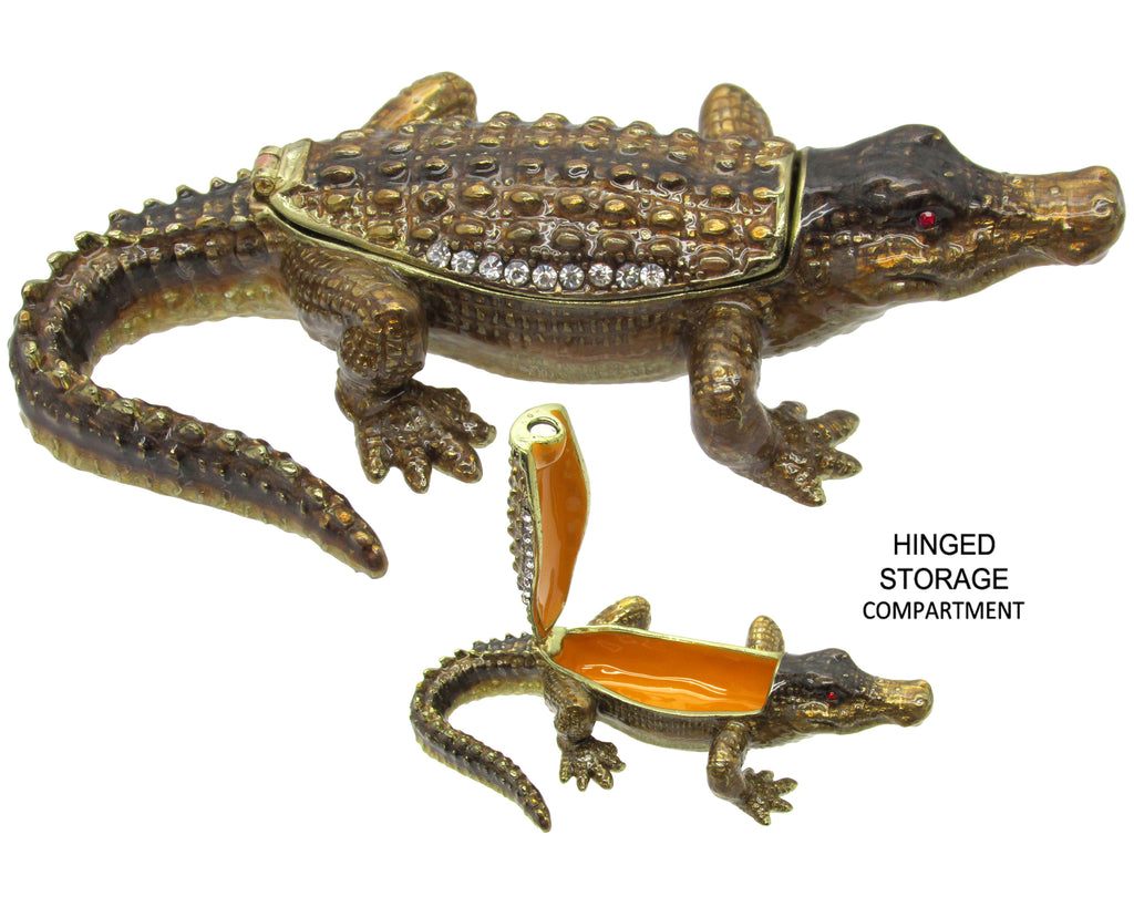 Alligator Jeweled Box | Austrian Crystals | CMG Gifts & Collectibles