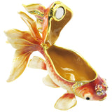 Goldfish Jeweled Trinket Box Austrian Crystals