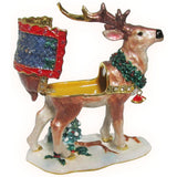 Reindeer Jeweled Trinket Box Austrian Crystals