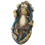 Sea Otter Jeweled Trinket Box Austrian Crystals