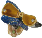 Parrot Jeweled Trinket Box Austrian Crystals