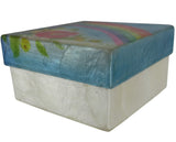 Capiz Shell Trinket Box, 3", Rainbow #2