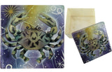 Capiz Shell Trinket Box, 3", Zodiac, Cancer