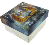 Capiz Shell Trinket Box, 3", Zodiac, Gemini
