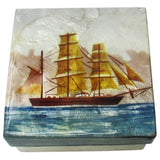Capiz Shell Trinket Box, ", Sailship