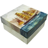 Capiz Shell Trinket Box, ", Sailship