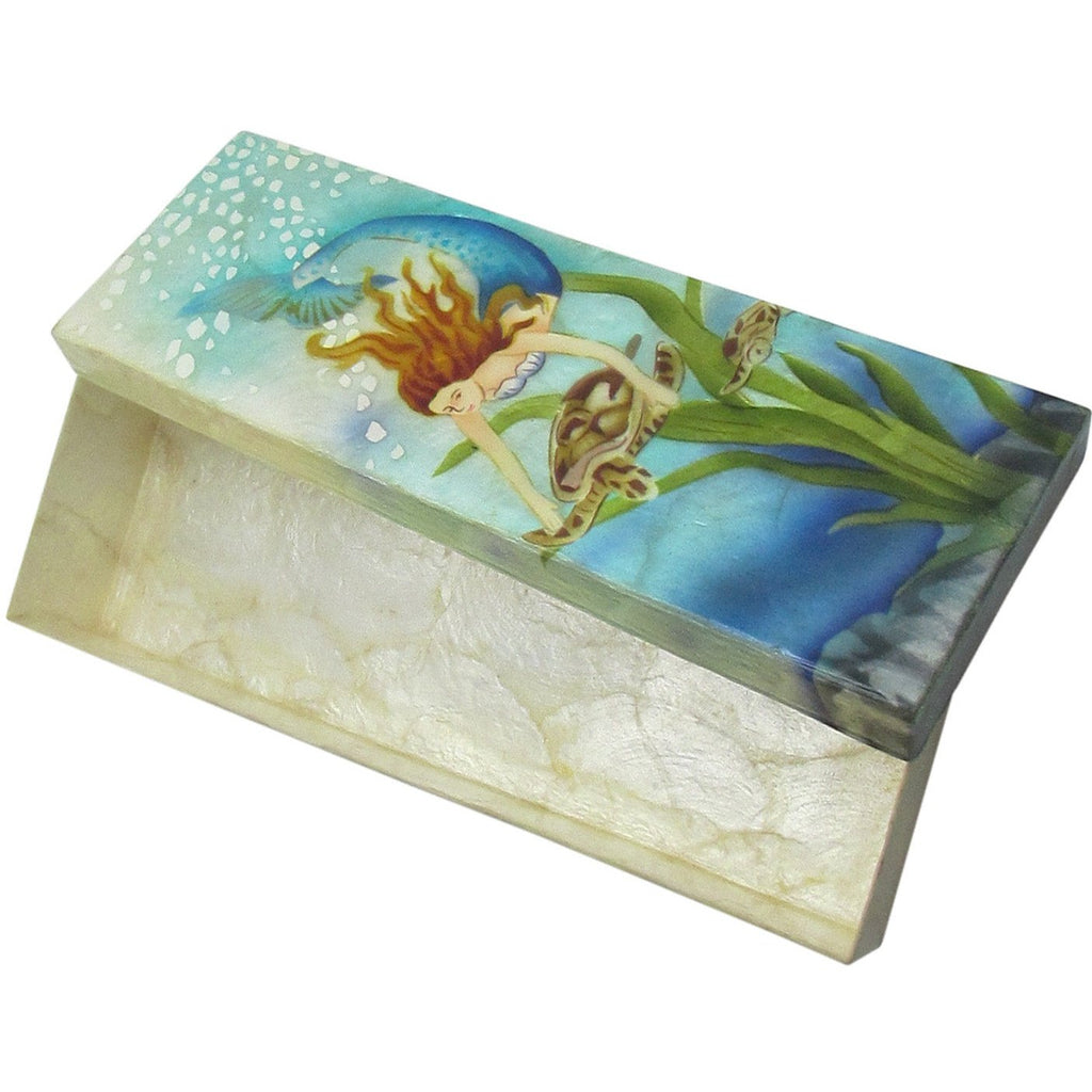 Capiz Shell Trinket Box, ", Mermaid