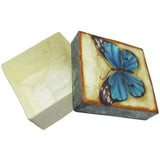 Capiz Shell Trinket Box, ", Butterfly