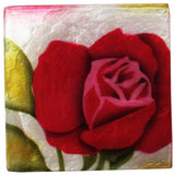 Capiz Shell Trinket Box, ", Red Rose