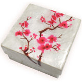 Capiz Shell Trinket Box, ", Cherry Blossom